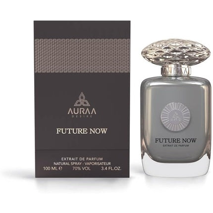 Future Now Extrait De Perfume 100ml by Auraa Desire - Ambery, Sweet and Woody Fragrance - Perfume for Men and Women - Musk Vanilla Amber Lavender Scents Long Lasting Eau de Parfum