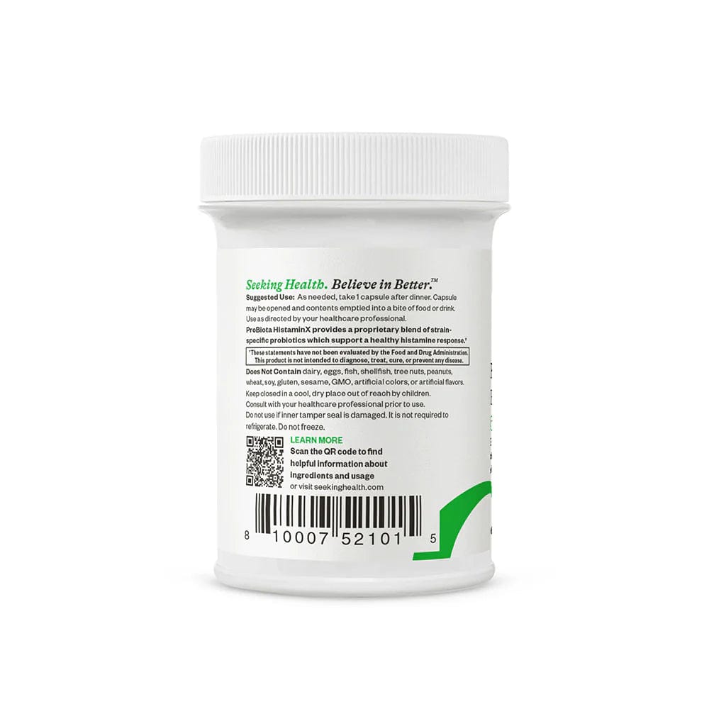 ProBiota HistaminX - 60 Vegetarian Capsules - Seeking Health