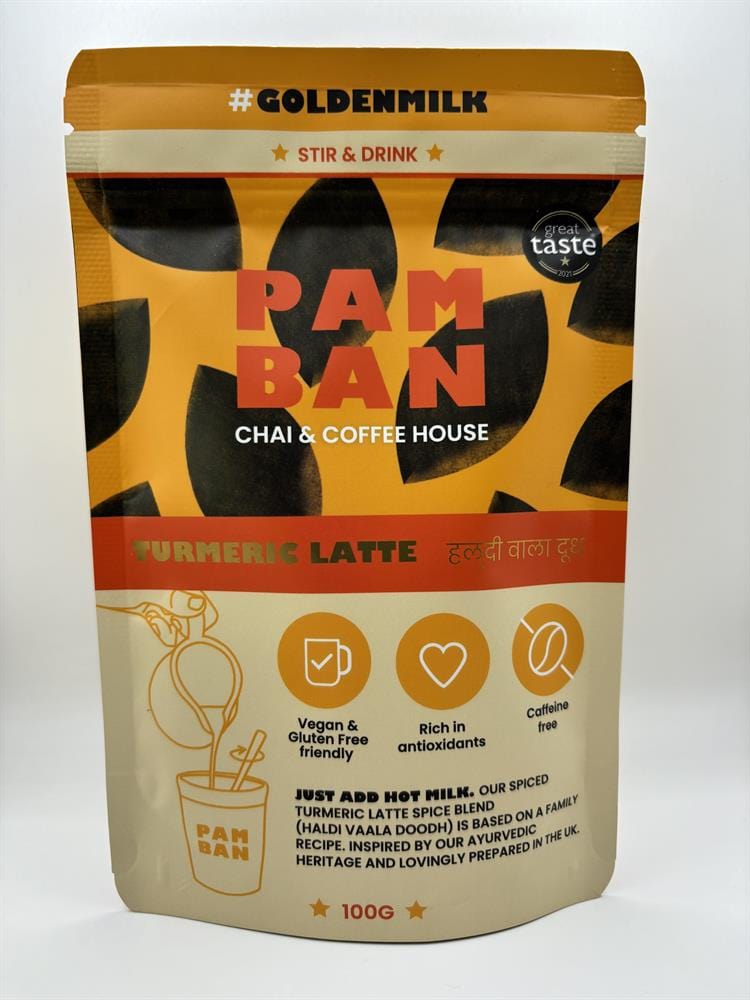 Pamban Chai & Coffee House Stir & Drink - Turmeric Latte. Simply add hot milk / non dairy.