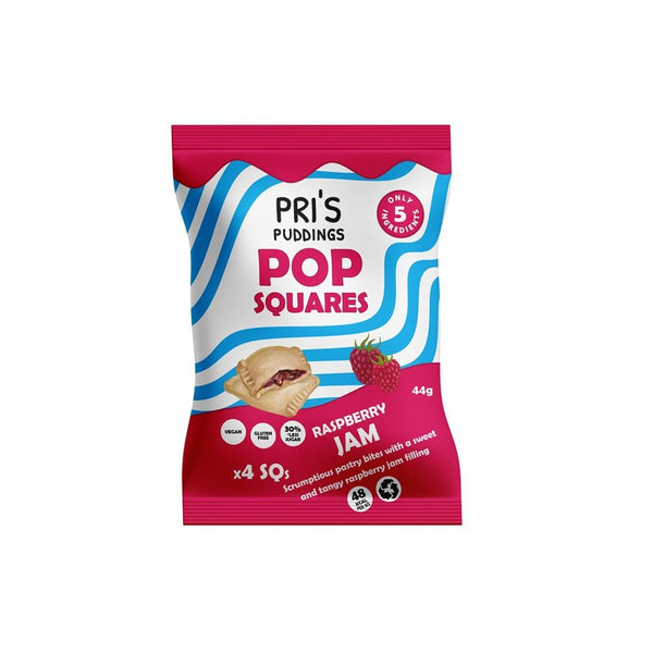 PRIS Puddings Pop -Quadrate mit Himbeermarmelade 44g