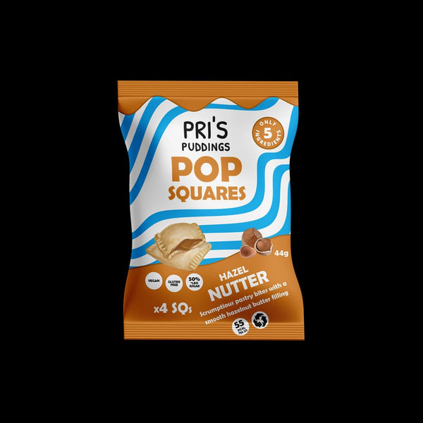 Pris Puddings Pop -Quadrate mit Haselnussbutter 44G