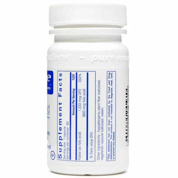 Foliumzuur 800 mcg 60 VEG -doppen - Pure Encapsulations