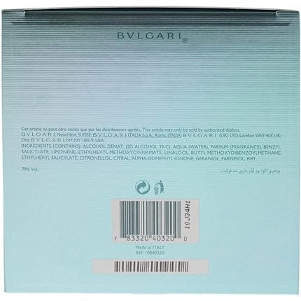 Bvlgari Aqva Pour Homme Marine Eau De Toilette Spray 100ml Men's Perfume