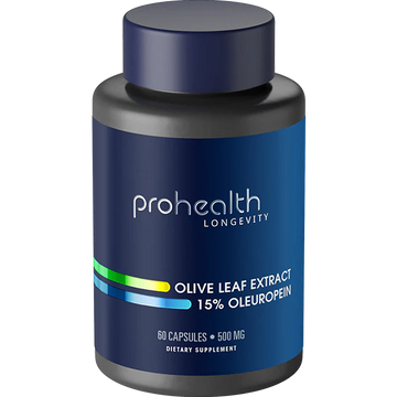 OLIVE LEAF EXTRACT (15% OLEUROPEIN) - 500mg - 60 veg Caps - ProHealth - welzo