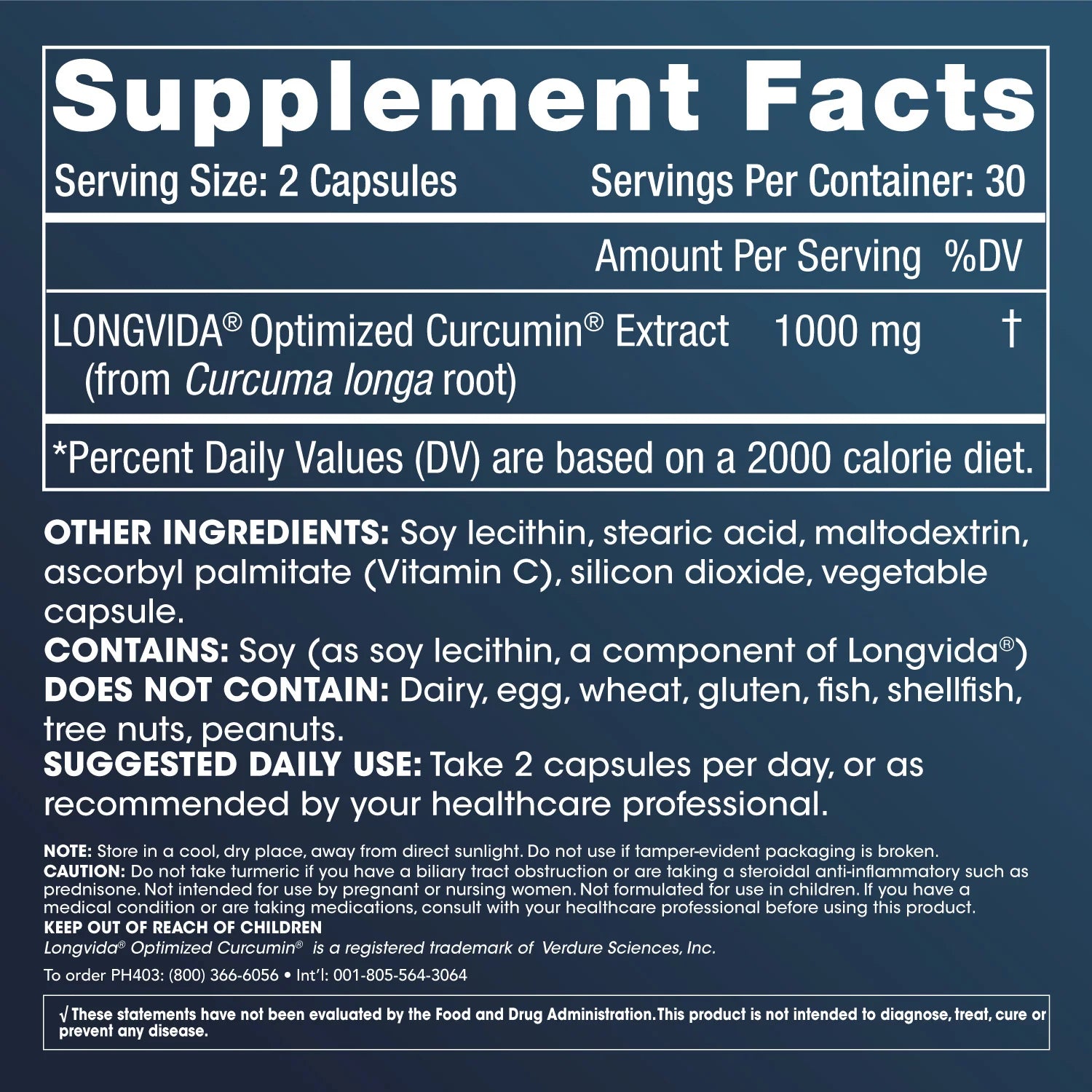 Curcumina ottimizzata Longvida - 500 mg, 60 capsule vegetariane - ProHealth