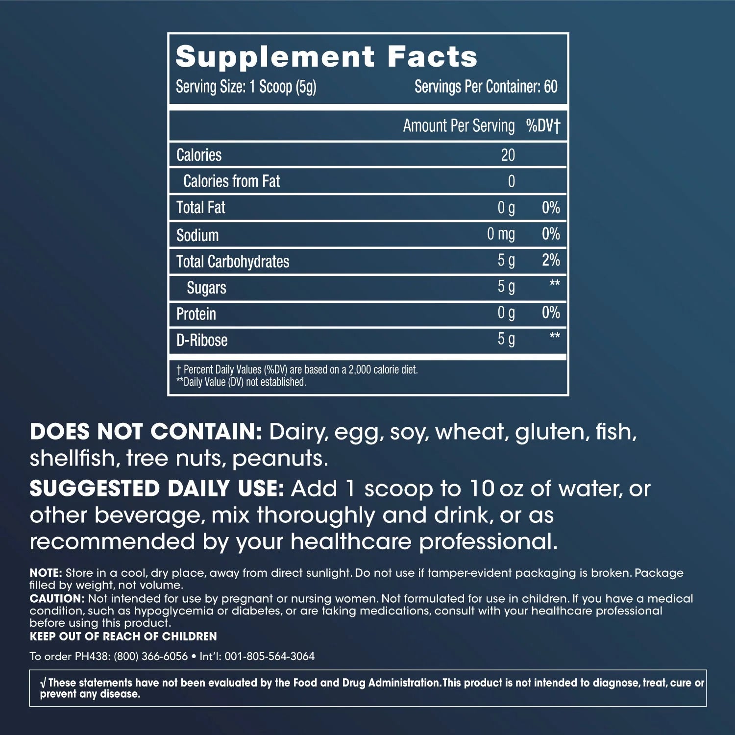 D-Ribose Powder, 300 g - ProHealth
