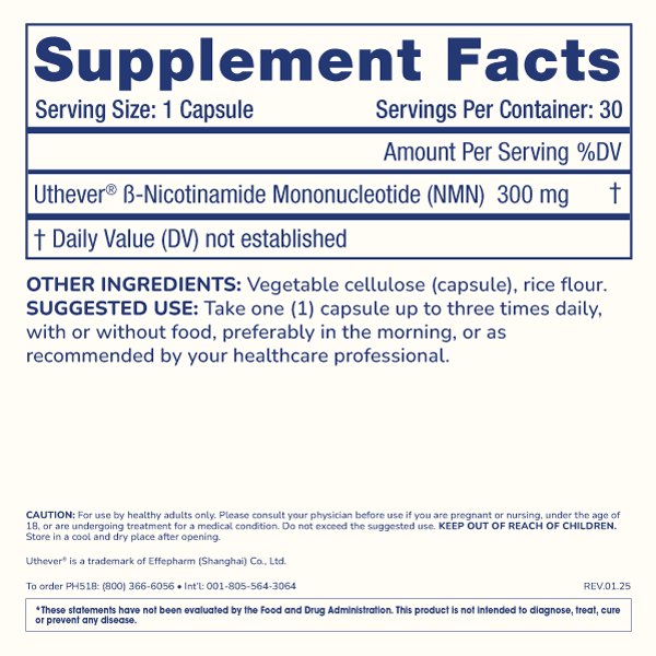 ProHealth NMN Pro 300 Uthever® NMN 300mg – 30 Capsules – image 2