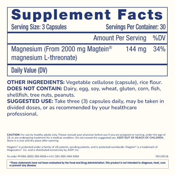 ProHealth Brain-Mag Pro Magnesium L-Threonate (Magtein®) – 90 Capsules – image 2