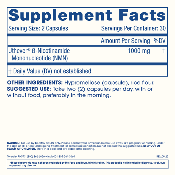 ProHealth NMN Pro 1000 Uthever® NMN 1000mg – 60 Capsules – image 2