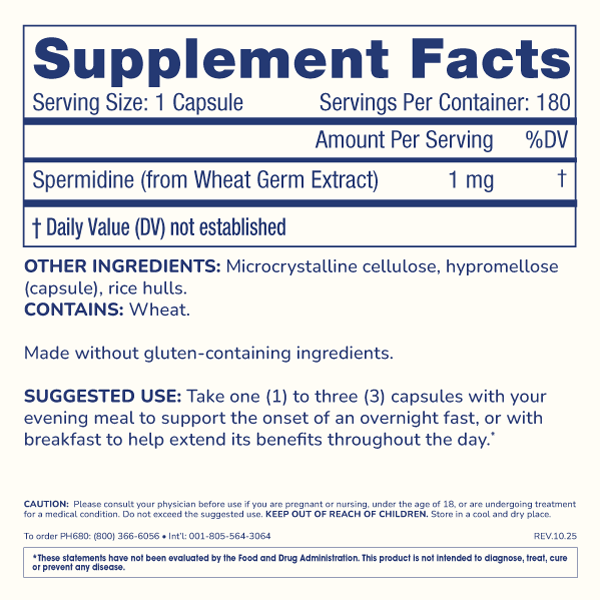 ProHealth Longevity Pure Spermidine 1mg – 180 Capsules – image 2