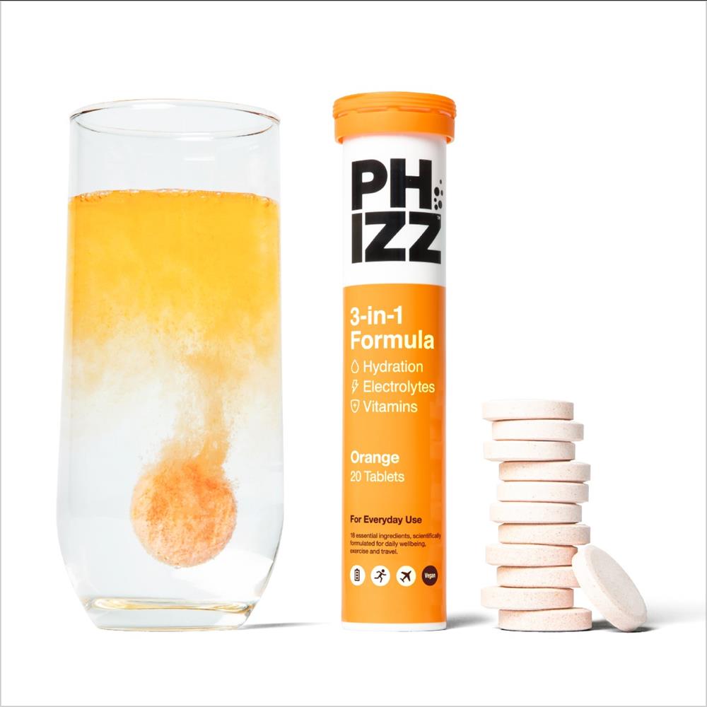 PHIZZ 3IN1 Idratazione Elettroliti Vitamine - Arancia - 20 Tabs