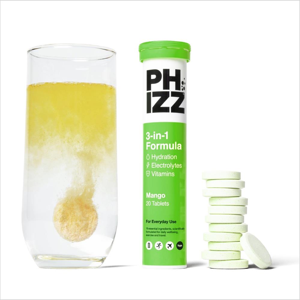 Phizz 3in1 Hydration Elektrolity Witaminy - Mango - 20 tabaków