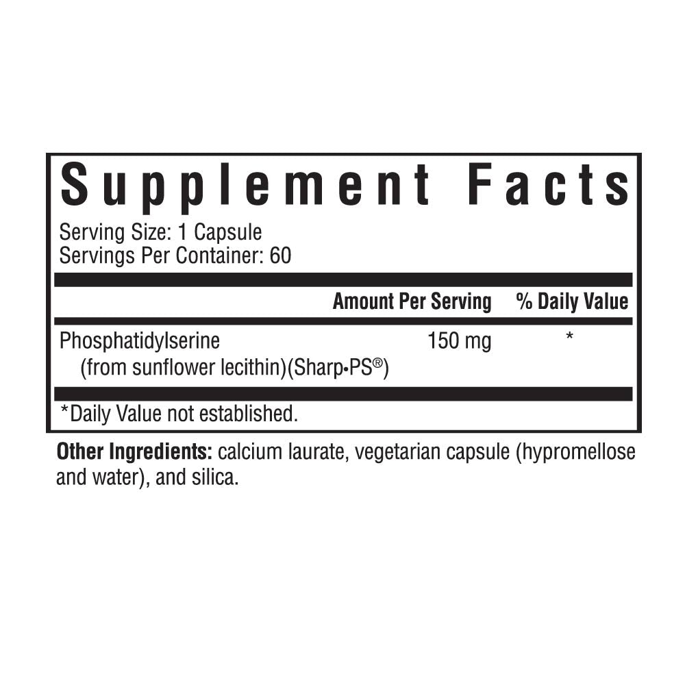 Fosfatidil serin 150 mg - 60 vegetarijanskih kapsula - traženje zdravlja