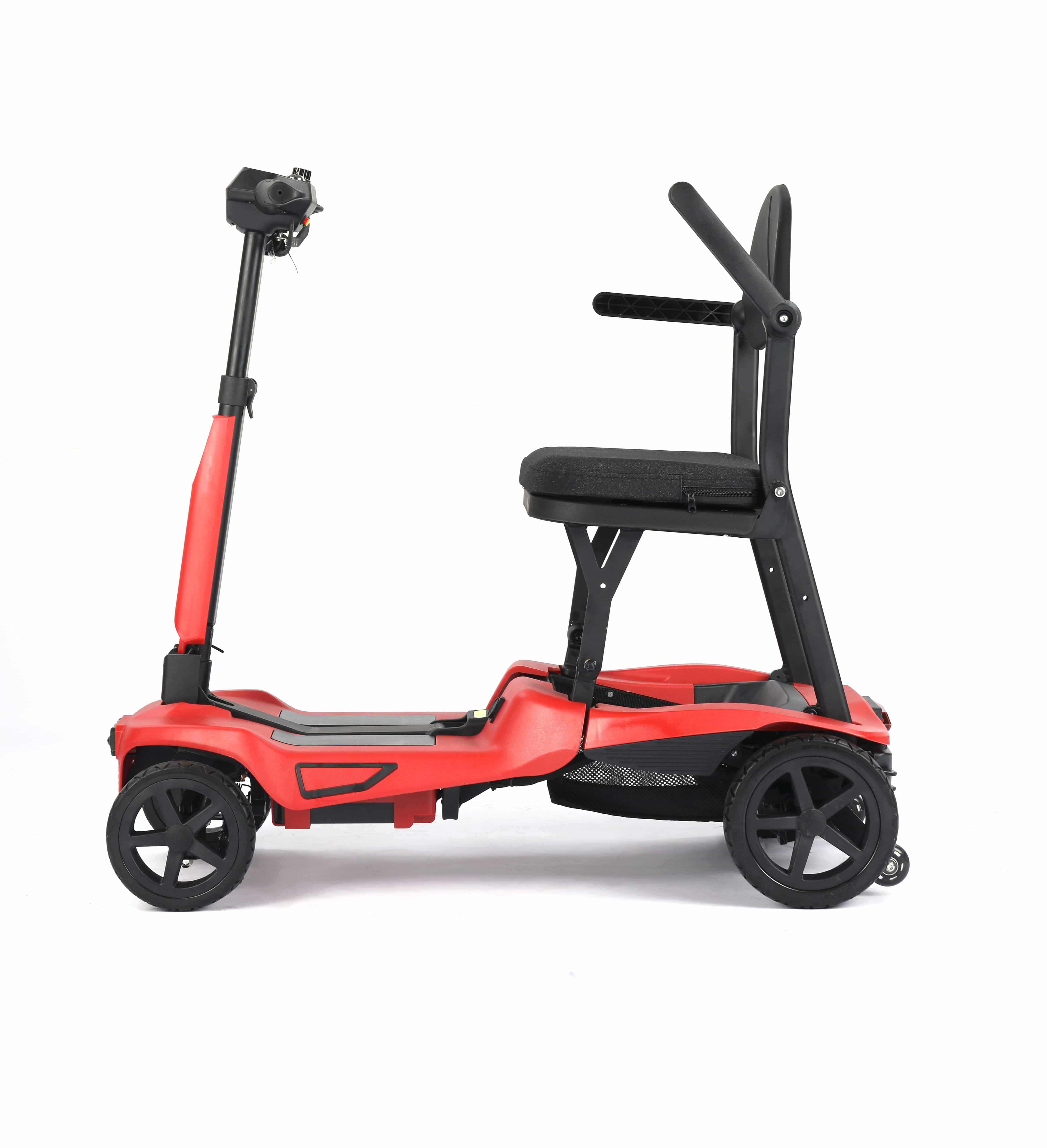 Welzo Red FreeFold X Lightweight 16KG Foldable Mobility Scooter – Portable Electric Scooter, Lithium Battery, 30km Range