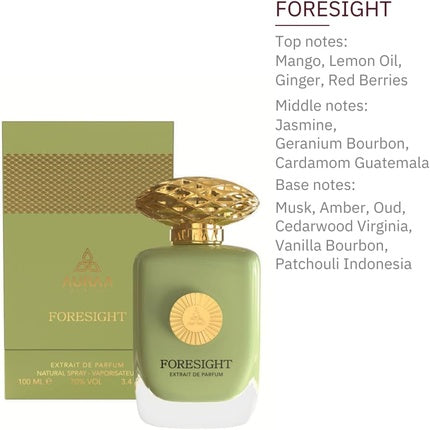 Foresight Extrait De Perfume 100ml by Auraa Desire Future Collection Strong Fruity Floral Fragrance Unisex Perfume Mango Lemon Pink Berries Ginger Scents Long Lasting Eau de Parfum