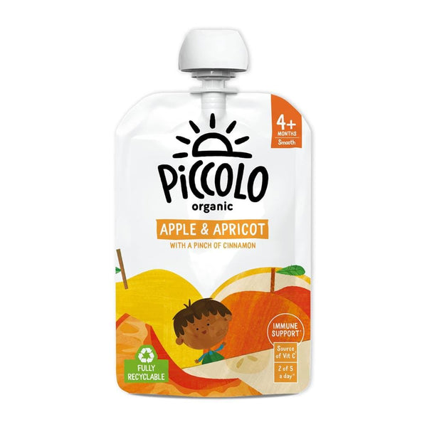 Piccolo Organic Apple & Apricot Etapa 1 100G