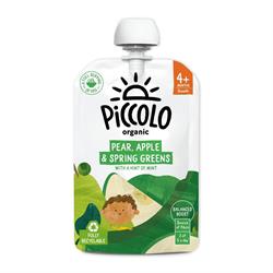 Pear Apple and Spring Greens 100g, Piccolo