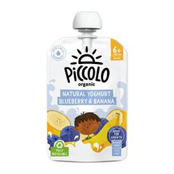 Piccolo Organic Natural Yoghurt Blueberry & Banana Stage 1 100g, Piccolo