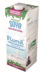 Organic Unsweetened Soya Milk 1000ml, Plamil