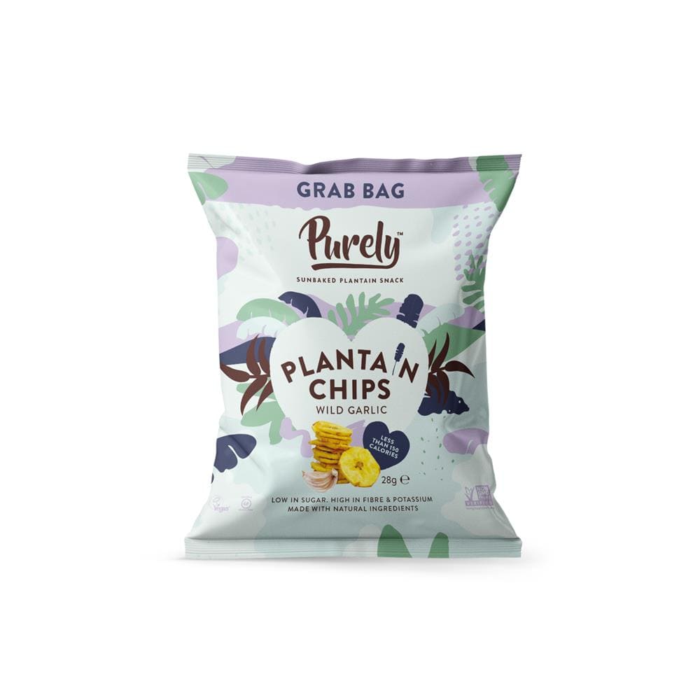 Rent plantain plantain chips - vild hvidløg 28g