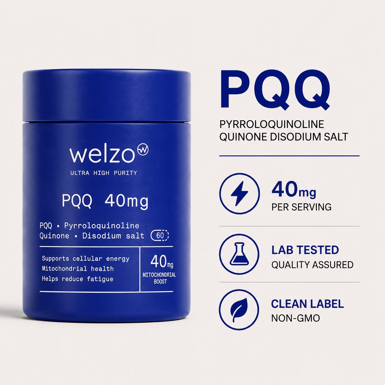 PQQ 20mg Pyrroloquinoline Quinone