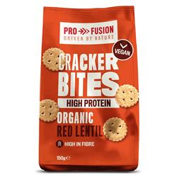 Organic High Protein Red Lentil Cracker Bites 150g, Profusion