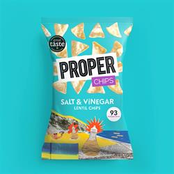 Salt & Vinegar Lentil Chips 85g, Properchips