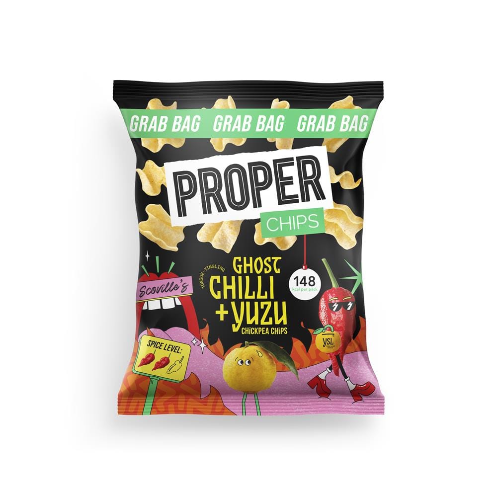 Właściwe Chipy Właściwe chilli i yuzu chipsy ciecierzycy 30G