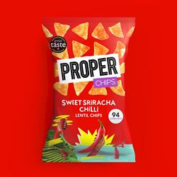 Sweet Sriracha Chilli Lentil Chips 85g, Properchips