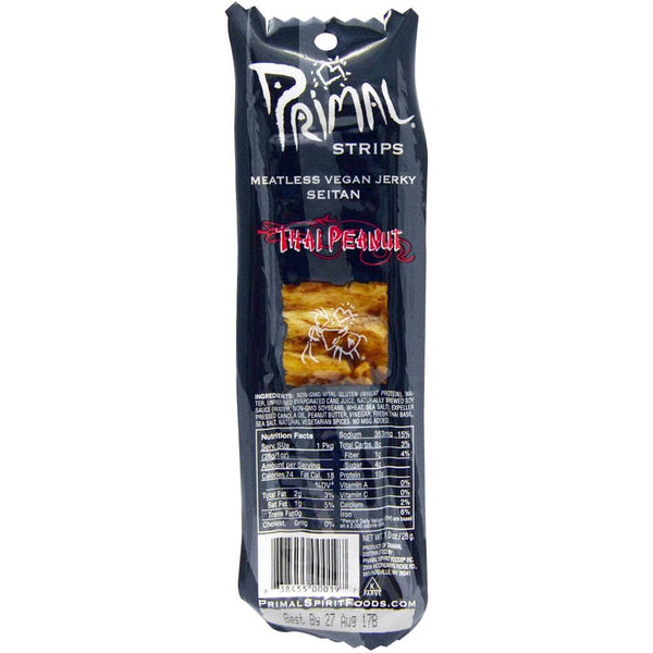 Primal Spirit Vegan Jerky strips Thai Peanut 28G