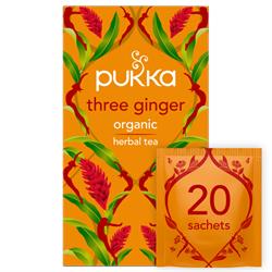 Three Ginger 20 Bags, Pukka Herbs