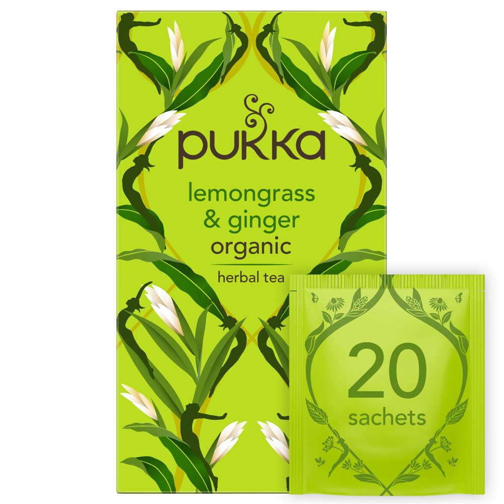 Pukka Herbs Pukka Organic Lemongrass & Ginger Herbal Tea 20 Sachets