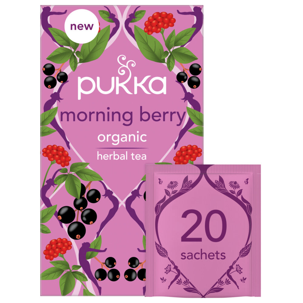 Byliny Pukka Pukka Morning Berry 20 bylinných čajových sáčků