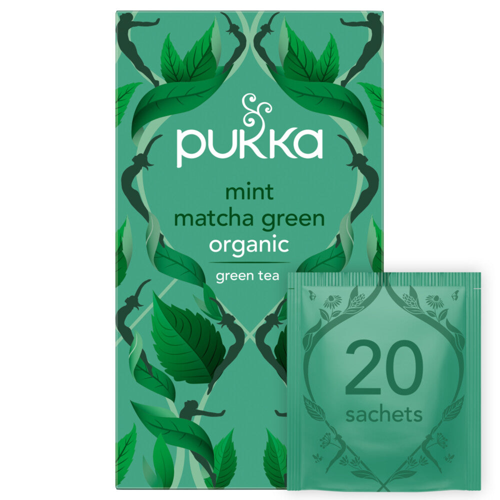 Pukka urter mynt matcha grøn te 20 pose