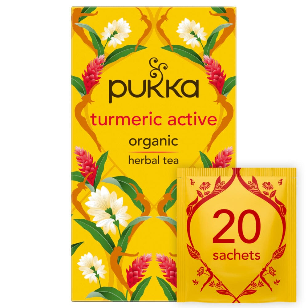 Pukka kruiden biologische kurkuma actieve thee 20 tas