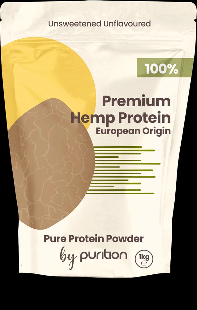 Purition 100% Vegan Hemp Protein Powder European Origin GF Omega 3 & 6 1kg