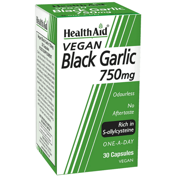 HealthAid Black Garlic 750mg Capsules Pack of 30 - welzo