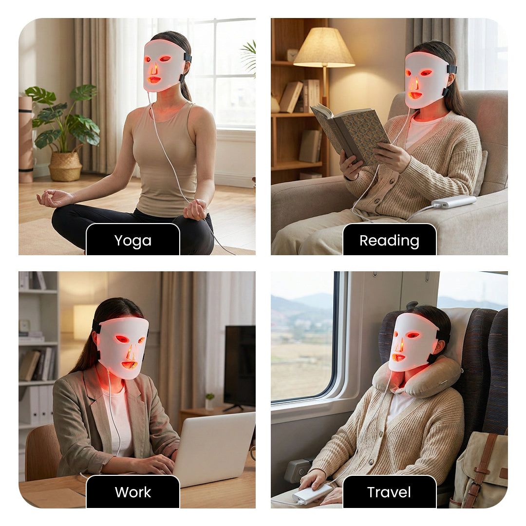 Το δέρμα οδήγησε το κόκκινο φως θεραπεία μάσκα προσώπου αντι-γήρανση, ενίσχυση κολλαγόνου μειώνει τις ρυτίδες