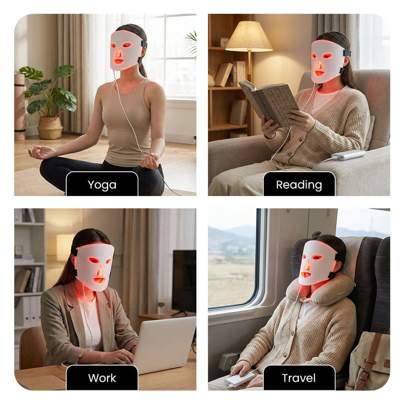 Skin LED Red Light Therapy Face Mask Anti-Ageing, Enhancing Collagen  Reduce Wrinkles