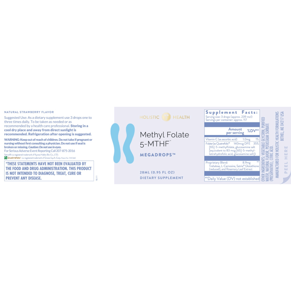 Holistic Health International LLC Methyl Folate 5-MTHF MegaDrops – 28 ml – image 4
