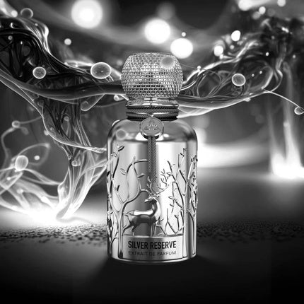 Silver Reserve 100ml by Auraa Desire Extrait De Perfum Amber Leather Vanilla Fragrance Perfume for Men and Women