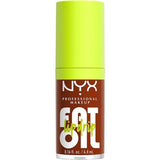 NYX Professional Makeup Lip Gloss High Shine Non-Sticky Finish 12 Hours Hydrating Fat Applicator With Squalane Raspberry and Cloudberry Oils Fat Oil Lip Drip Shade Scrollin