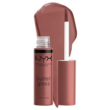 NYX Professional Makeup Butter Gloss Brown Sugar Spiked Toffee Non-Sticky Lip Gloss 0.27 Fl Oz