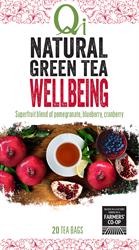 Wellbeing Green Tea 25 Tea bags / 40g, Qi