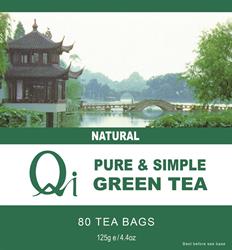 Green Tea Pure and Simple 80 Tea bags / 125g, Qi