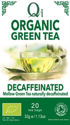 Qi Organic Decaffeinated Green Tea 20 bags / 32g, Qi