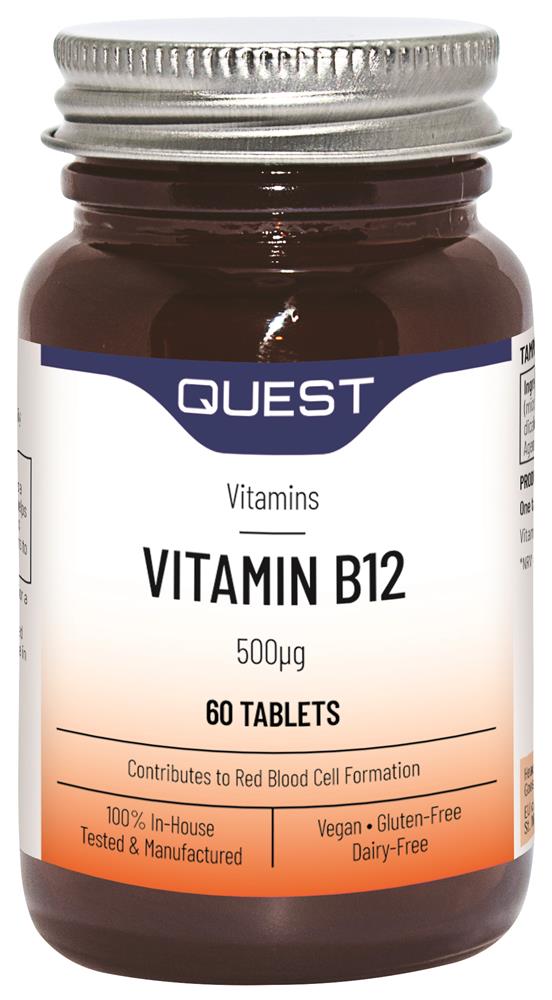 Quest B12 -vitamiin 500mcg 60 tabletti