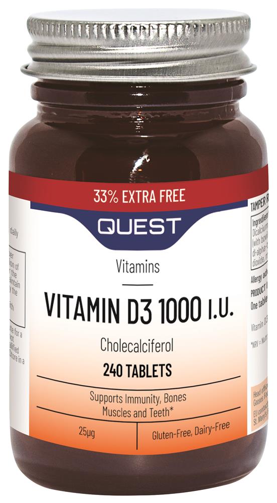 Quest vitamina D 1000iu (33% extra gratis)