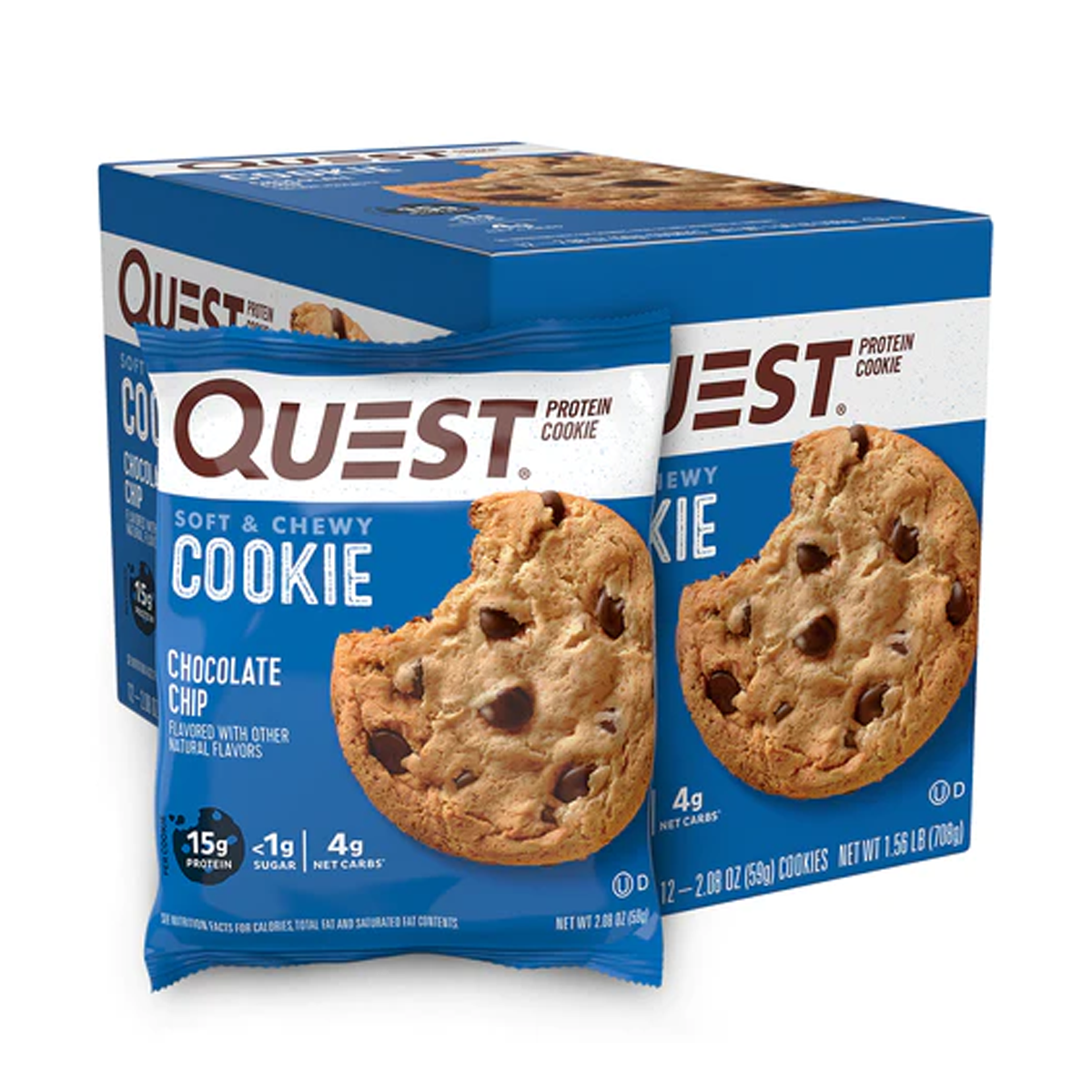 Quest Nutrition Cookie 12x59g Chocolate Chip