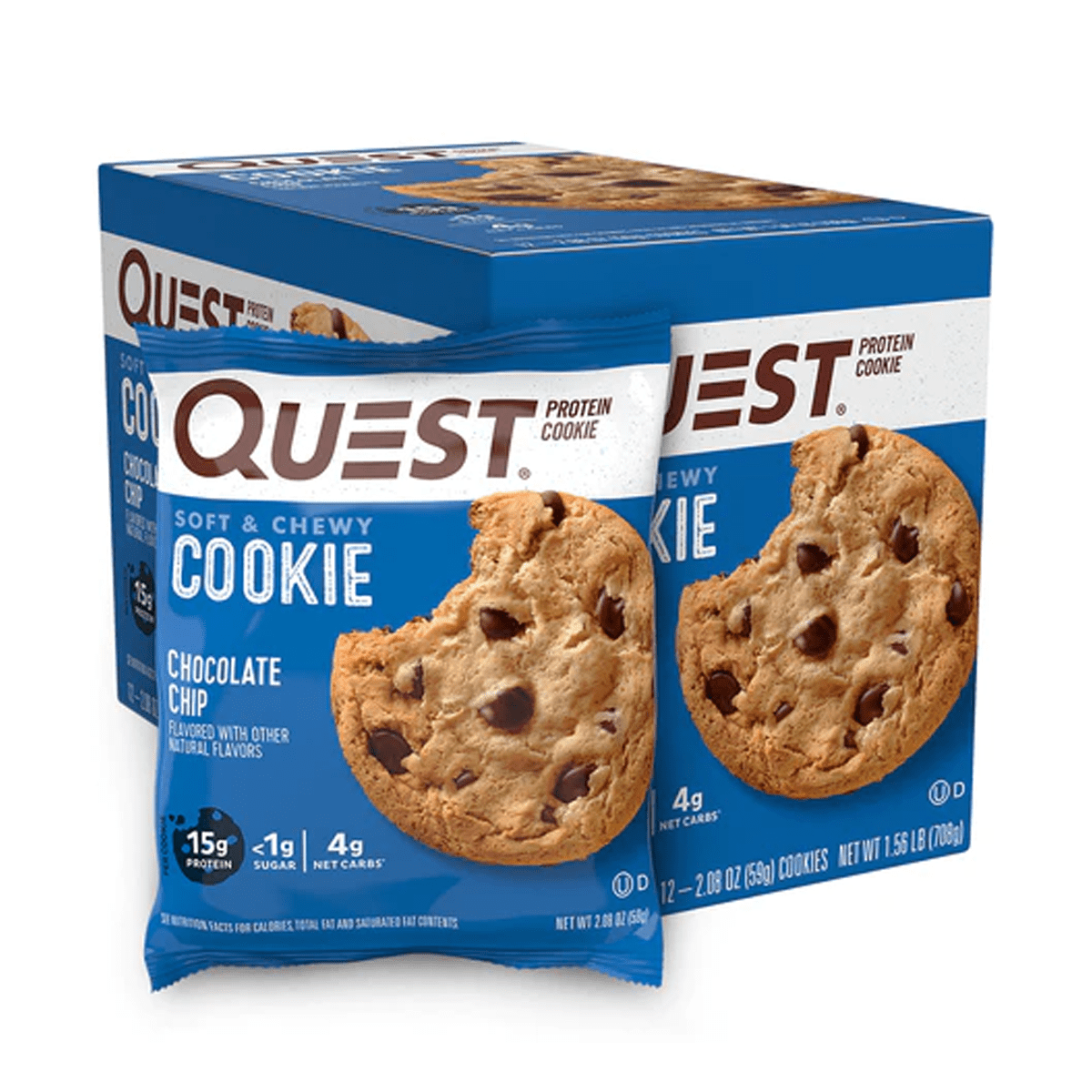 Quest Nutrition Cookie 12x59g Chocolate Chip